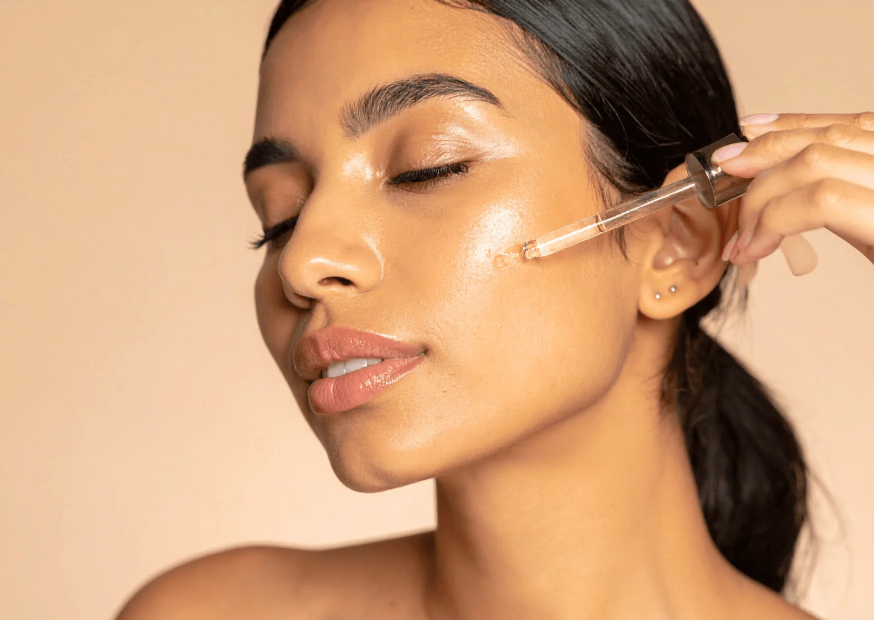 Suitable skincare products such as a face serum