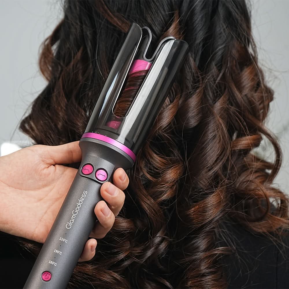Heat styling with a curling iron that can damage hair